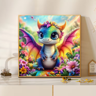 Preview: Diamond Painting Kleiner Drache